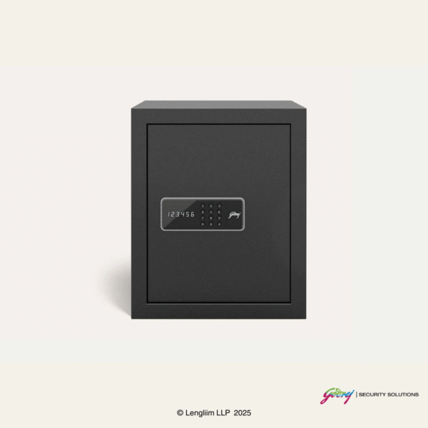 Godrej NX Pro 40 Litres Steel Digital Home Locker (10X, Ebony) Front View