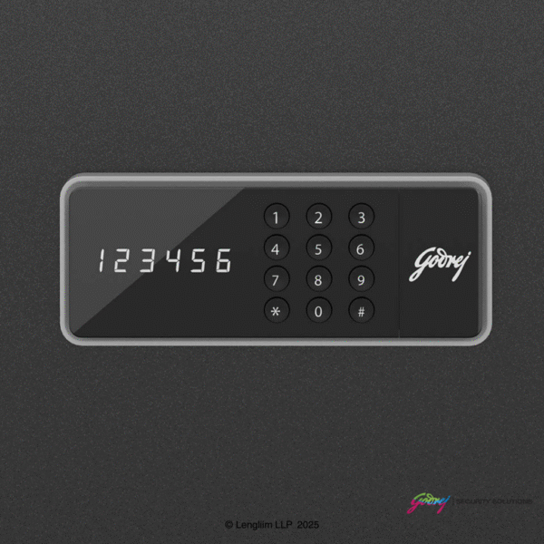 Godrej NX Pro 40 Litres Steel Digital Home Locker (10X, Ebony) Lock System