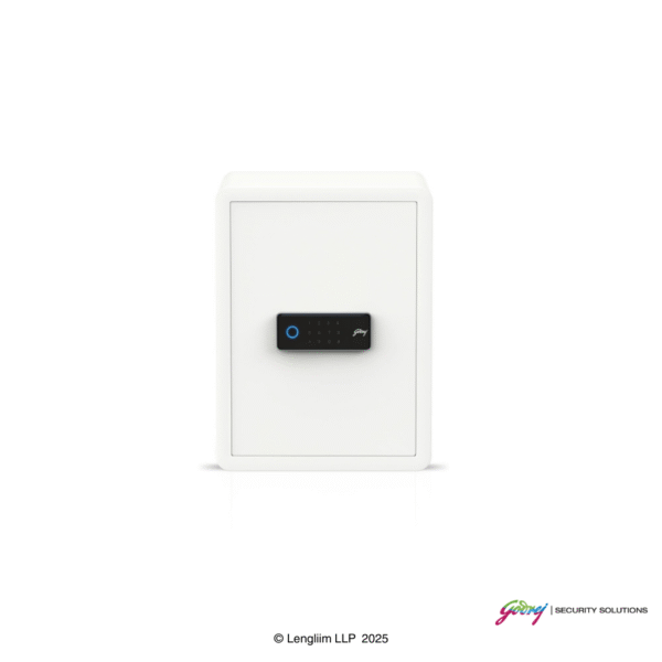 Godrej NX Pro Luxe 48 Litres Steel Digital + Biometric Home Locker (10X, Ebony) Front View