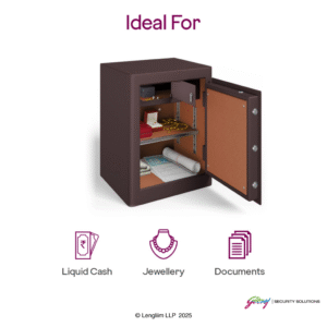 Godrej Rhino 100 Liters Regal Key Lock (Brown) Ideal For
