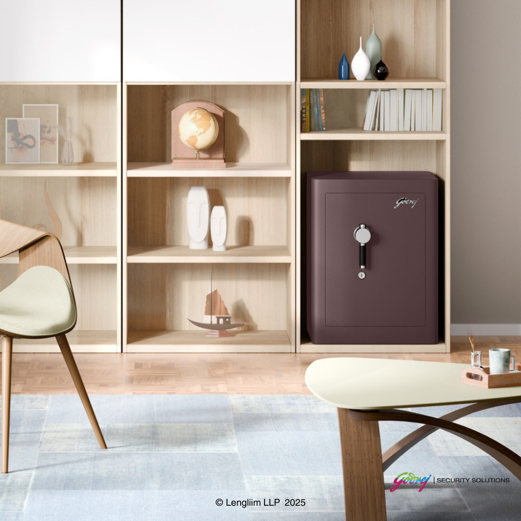 Godrej Rhino 100 Liters Regal Steel Home Locker Key Lock (Brown) Marketing Image