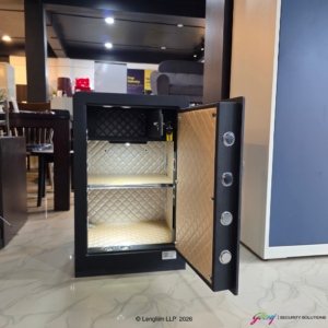 Godrej NX Advanced 160 Liters Steel Digital+Biometric+Key Lock Home Locker (Ebony) - Image 3
