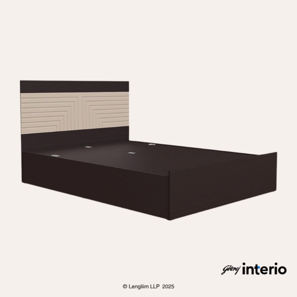 Godrej Interio Apex Nx Queen Size Engineered Wood Bed with Pull-Out Storage Side View