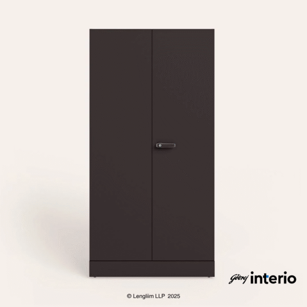 Godrej Interio Auraline Women Basic 2 Door Almirah (Coffee Brown) Front View