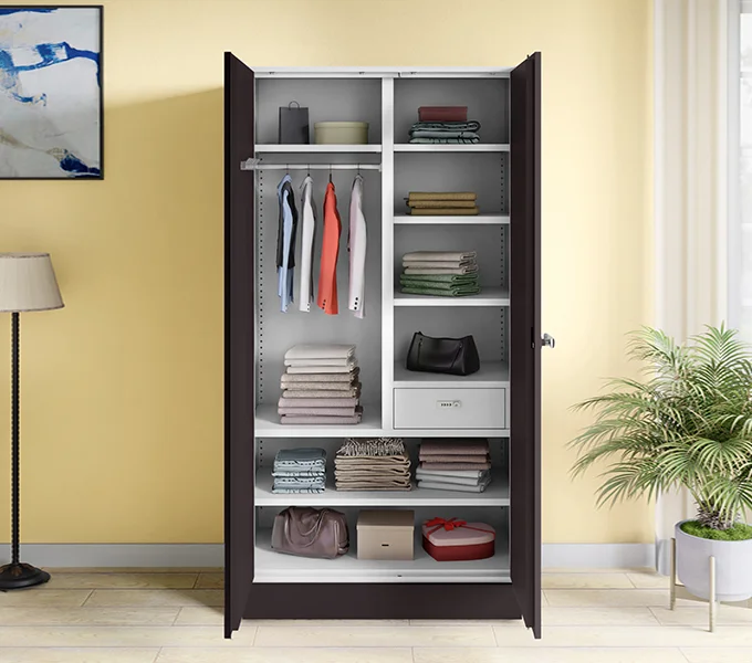 Godrej Interio Auraline Women Basic 2 Door Almirah (Coffee Brown) Organise everything with ease