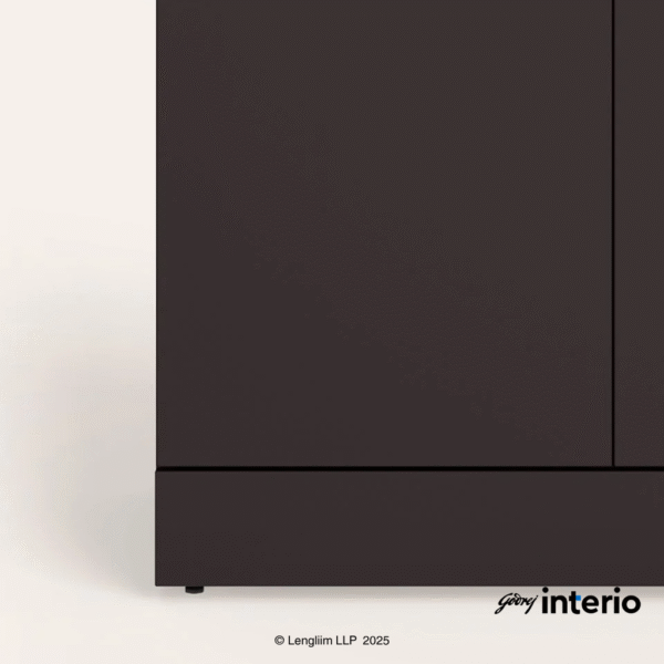 Godrej Interio Auraline Women Basic 2 Door Almirah (Coffee Brown) Skirting