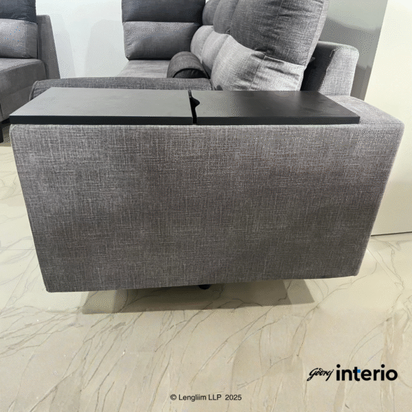 Godrej Interio Highrolla V2 Modular Fabric 5 Seater Sofa with Corner Arm Rest Both Closed