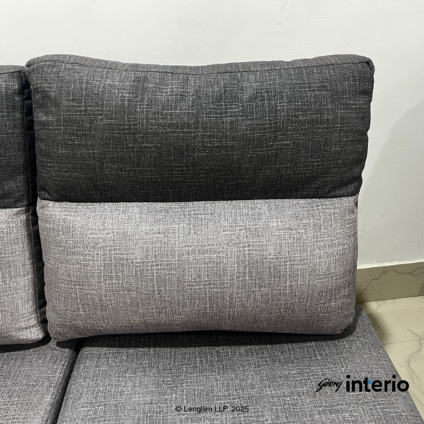 Godrej Interio Highrolla V2 Modular Fabric 5 Seater Sofa with Corner Cushion Back Rest