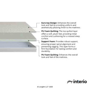 Godrej Interio Mattress Napster ET Queen Size 5 Inches (78 60 5) Features