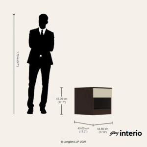 Godrej Interio Genesys V2 Premium Bedside Table (Dark Walnut) - Image 4