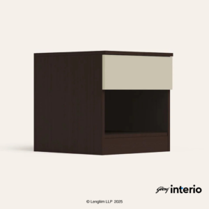 Godrej Interio Genesys V2 Premium Bedside Table (Dark Walnut) - Image 3