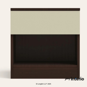 Godrej Interio Genesys V2 Premium Bedside Table (Dark Walnut) - Image 2
