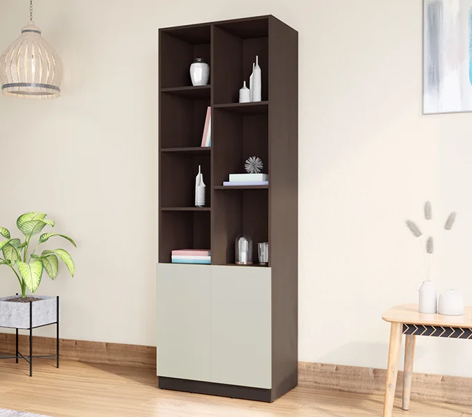 Godrej Interio Sienna Display Unit and Bookshelf (Cinnamon) A modern look that works in any space