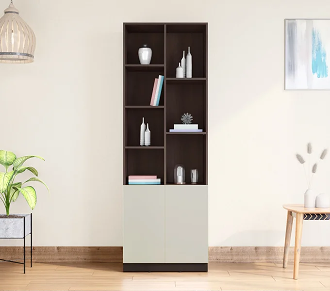Godrej Interio Sienna Display Unit and Bookshelf (Cinnamon) Compact Design that fits anywhere