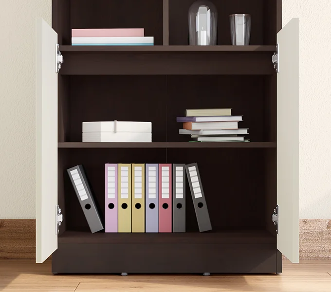 Godrej Interio Sienna Display Unit and Bookshelf (Cinnamon) Strong enough for heavy books