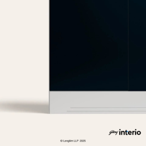 Godrej Interio Slimline 2 Door Almirah (2 Shelves, Pacific Blue) - Image 4