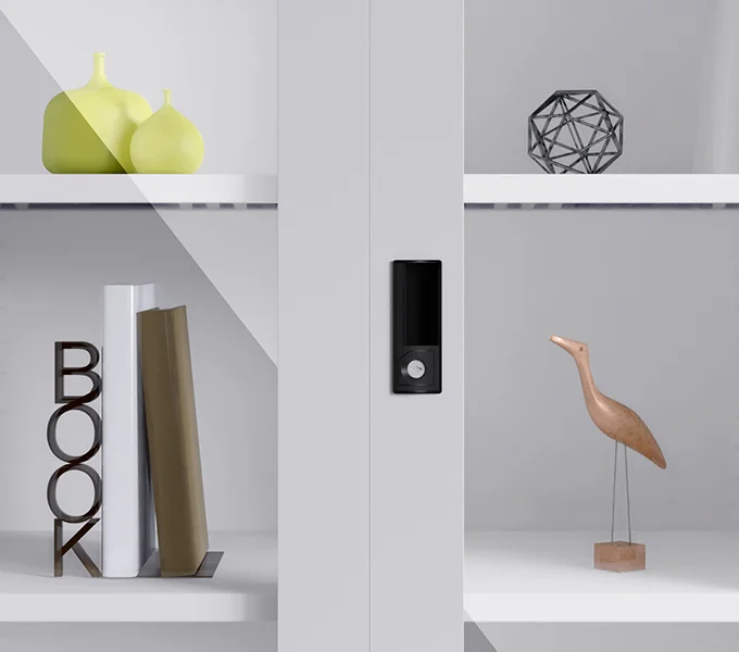 Godrej Interio StorEase 2 Door Display Unit With Glass Swing Doors (Traffic White) A lock for peace of mind