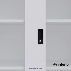 Godrej Interio StorEase 2 Door Display Unit With Glass Swing Doors (Traffic White) - Image 5
