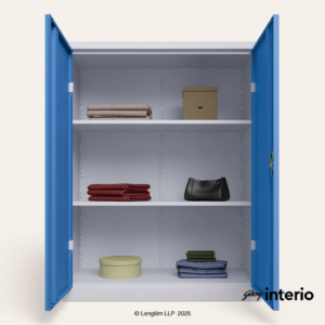 Godrej Interio StorEase 2 Door Minor With Steel Swing Doors (Pastel Blue) - Image 3
