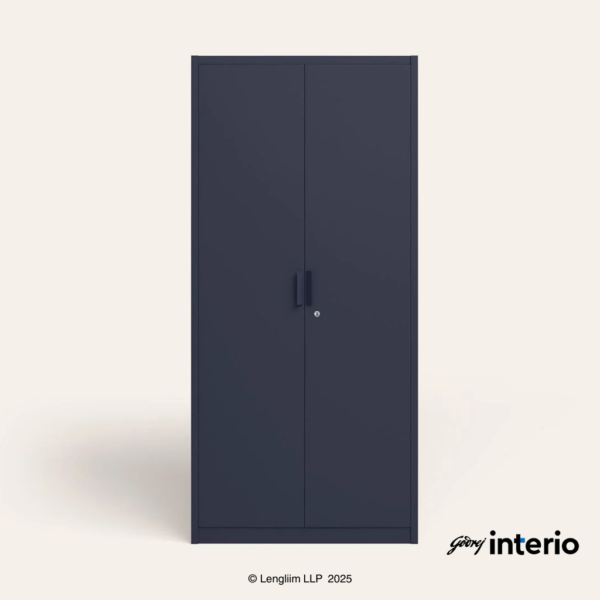 Godrej Interio Ultraline 2 Door Steel Almirah (Textured Denim Blue) Front
