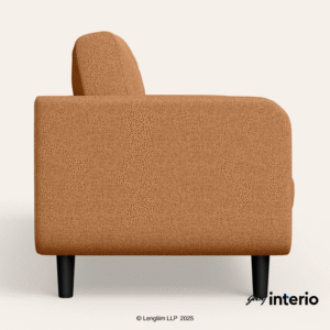 Godrej Interio Zompy Advance 3 Seater Fabric Sofa (Camel) - Image 2