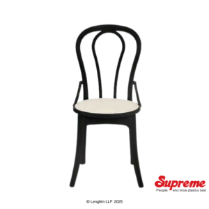 Supreme Furniture Pearl Cane Plastic Chair (Black) - Image 2