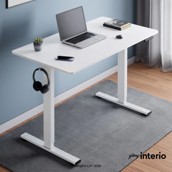 Godrej Interio Excella1 Particle Board Height Adjustable Touch Study Table Marketing Image