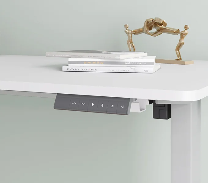 Godrej Interio Excella1 Particle Board Height Adjustable Touch Study Table Touch Controlled Height