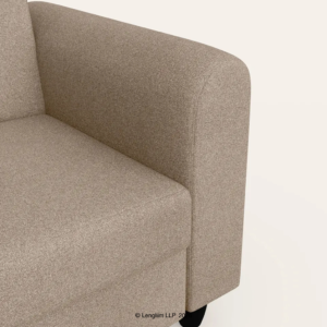 Godrej Interio Rewind 3 Seater Fabric Sofa (Brown) - Image 4