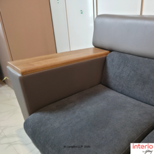 Godrej Interio Vertex 5 Seater L Shaped Sofa LH (Synthetic Leather, Pebble) - Image 6