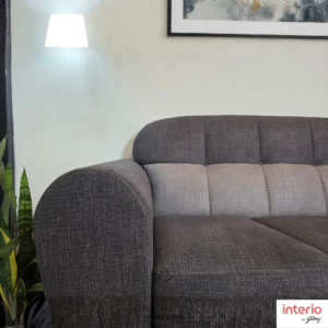 Godrej Interio Bobbin V2 3 Seater Fabric Sofa (Charcoal) - Image 9