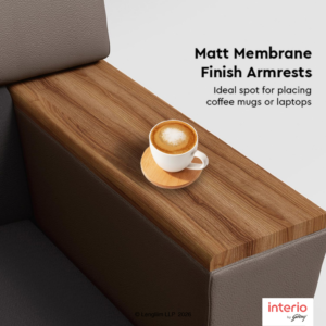 Godrej Interio Vertex 5 Seater L Shaped Sofa LH (Synthetic Leather, Pebble) - Image 6