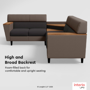 Godrej Interio Vertex 5 Seater L Shaped Sofa LH (Synthetic Leather, Pebble) - Image 8