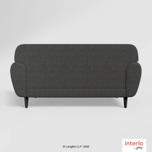 Godrej Interio Bobbin V2 3 Seater Fabric Sofa (Charcoal) - Image 5