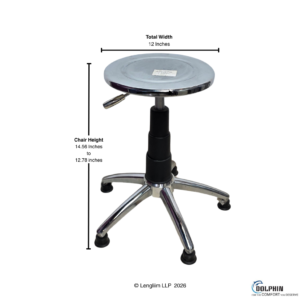 Dolphin DF 162 Revolving Stainless Steel Stool - Image 6