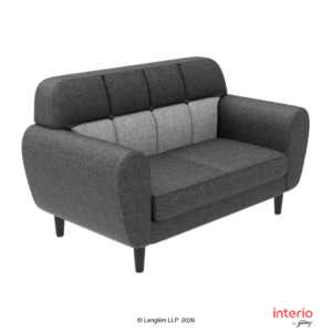 Godrej Interio Bobbin V2 2 Seater Fabric Sofa (Charcoal) - Image 2