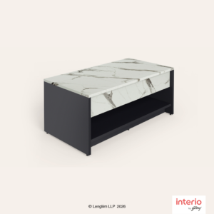 Godrej Interio Diante Engineered Wood Coffee Table (Black and White) - Image 2
