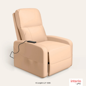 Godrej Interio Milos 1 Seater Synthetic Leather Manual Recliner Sofa with Massager - Image 4