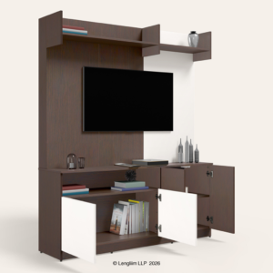 Godrej Interio Sienna Engineered Wood TV Unit (Cinnamon) - Image 3