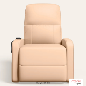 Godrej Interio Milos 1 Seater Synthetic Leather Manual Recliner Sofa with Massager - Image 3