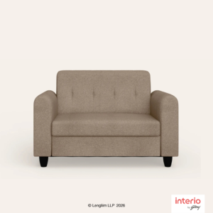 Godrej Interio Rewind 2 Seater Fabric Sofa (Brown) - Image 1