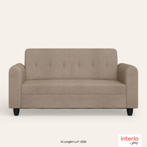 Godrej Interio Rewind 3 Seater Fabric Sofa (Brown)