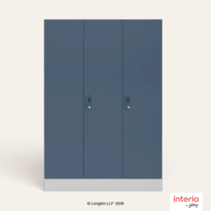 Godrej Interio Slimline 3 Door Almirah (Locker, Blue Fusion) - Image 2