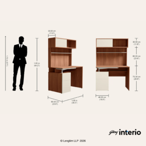 Godrej Interio Bay Workdesk Study Table (Engineered Wood) - Image 6