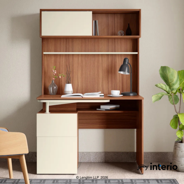 Godrej Interio Bay Workdesk Study Table (Engineered Wood) Marketing Image