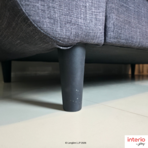 Godrej Interio Bobbin V2 3 Seater Fabric Sofa (Charcoal) - Image 12