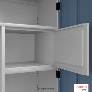 Godrej Interio Slimline 3 Door Almirah (Drawer, Blue Fusion) - Image 4