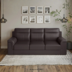 Marketing Image Godrej Interio Greta 3 Seater Synthetic Leather Sofa (Coffee Brown)