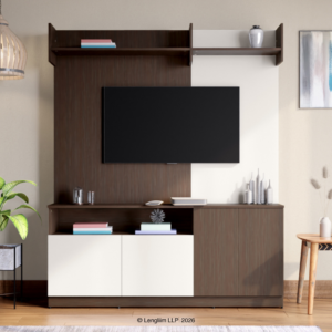 Godrej Interio Sienna Engineered Wood TV Unit (Cinnamon)