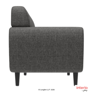 Godrej Interio Bobbin V2 2 Seater Fabric Sofa (Charcoal) - Image 3